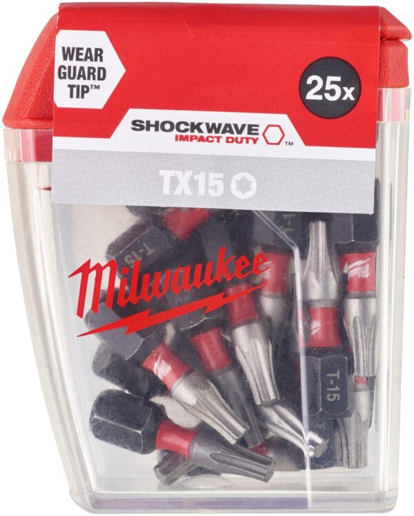 25-delni set vijačnih nastavkov TX15 25mm Milwaukee SHOCKWAVE 4932430873