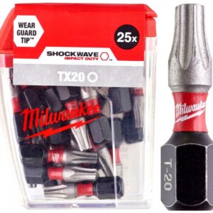 25-delni set vijačnih nastavkov TX20 25mm Milwaukee SHOCKWAVE 4932430875