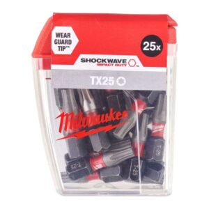25-delni set vijačnih nastavkov TX25 25mm Milwaukee SHOCKWAVE 4932430880