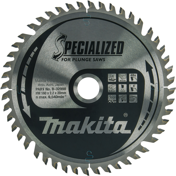 TCT Specialized žagin list za les 160 Makita B-32998