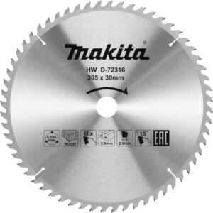 TCT žagin list za les 305mm x 30mm 60 zob Makita D-72316