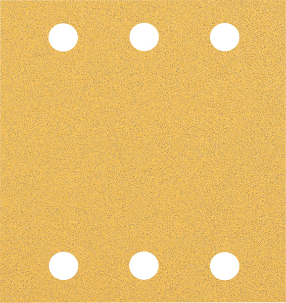 10-delni komplet brusnih papirjev s 6 luknjami Bosch EXPERT C470 za vibracijske brusilnike, 115 x 107 mm, G80 2608900892
