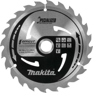TCT Efficut žagin list za lesne kompozite 165 mm (40 zob) Makita 165x20x40Z E-12158
