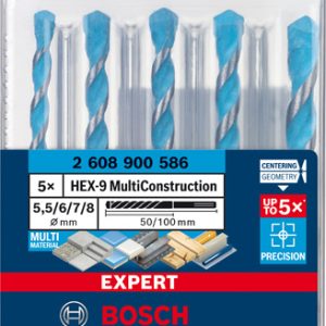 Komplet svedrov EXPERT HEX-9 Multi Construction, 5-delni Bosch 2608900586