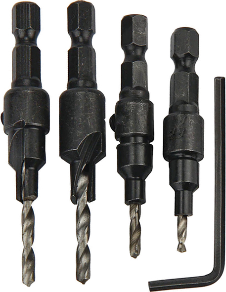 4-delni set grezil s svedrom (M3-M6) Makita D-73455