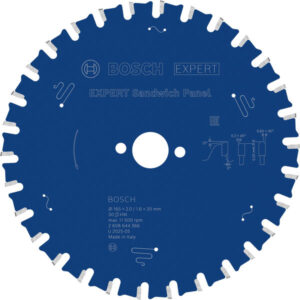 List za krožno žago Bosch EXPERT Sandwich Panel 165 x 2/1,6 x 20 mm, T30 2608644366