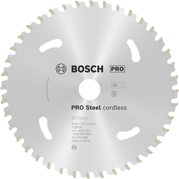 List za krožno žago Bosch PRO Steel cordless, 165 x 1,6 x 20 mm 2608846858