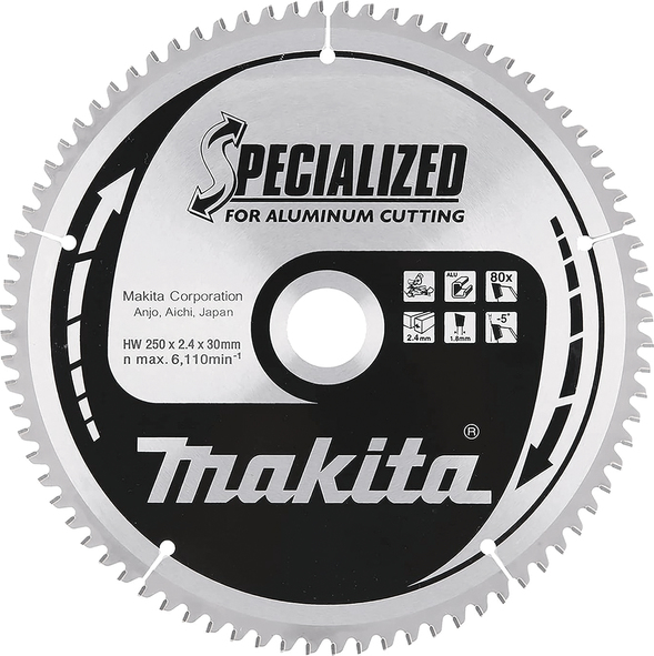 TCT Specialized žagin list za aluminij 250 mm (100 zob) 250x30x100Z Makita B-33314