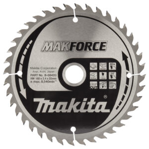 TCT MAKForce žagin list za les 160 mm (40 zob) 160x20x40Z Makita B-08420