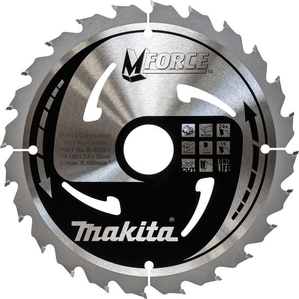 TCT žagin list za les 180 mm (24 zob) 180x30x24 Makita B-32029