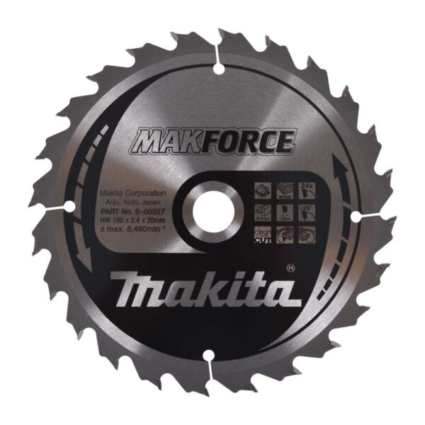 TCT MAKForce žagin list 180 mm (24 zob) 180x20x24 Makita B-08327