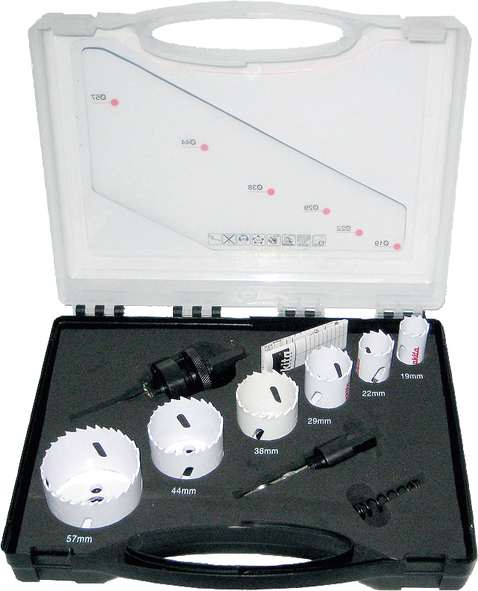 6-delni set BiM kronskih žag za inštalaterje: 19,22,29,38,44,57 mm Makita D-47117