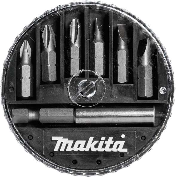 7-delni set 25mm vijačnih nastavkov (PH,SL) + adapter Makita D-73265