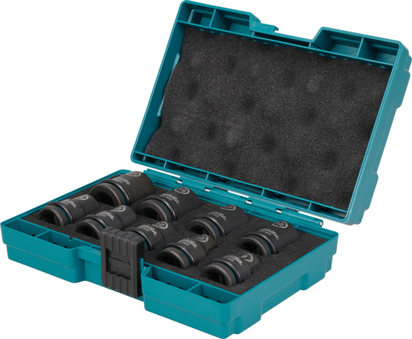 9-delni set natičnih ključev Impact Black 1/2" V2 Makita E-16570