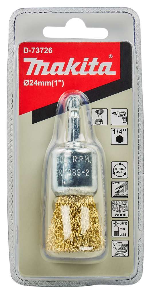 Čopičasta žična krtača valovita žica 24 mm Makita D-73726