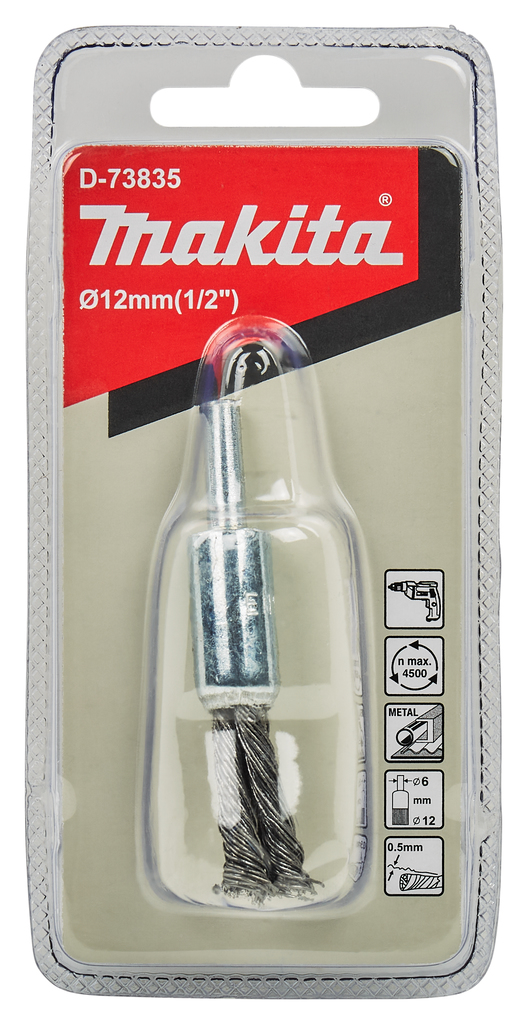 Čopičasta žična krtača pletena žica 12 mm Makita D-73835