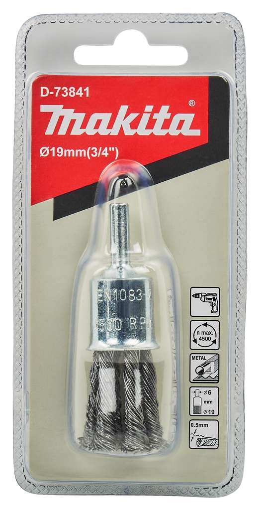 Čopičasta žična krtača pletena žica 19 mm Makita D-73841