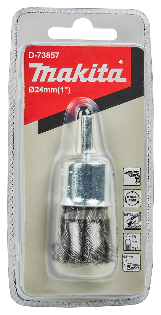 Čopičasta žična krtača pletena žica 24 mm Makita D-73857