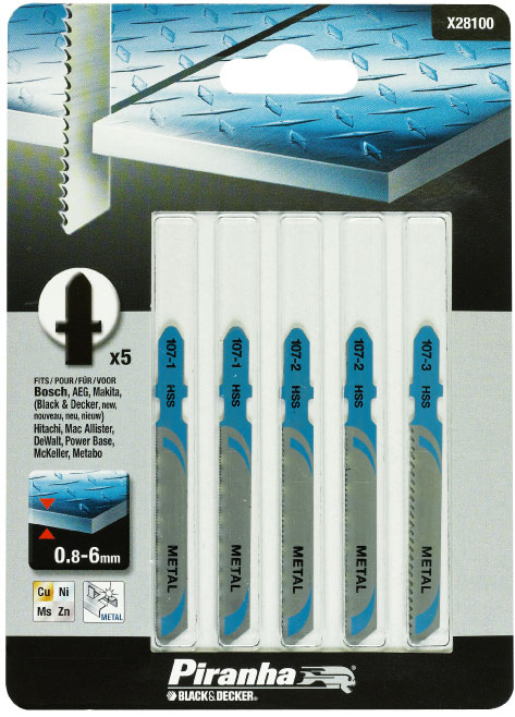 Garnitura listov za vbodno žago Black & Decker X28100