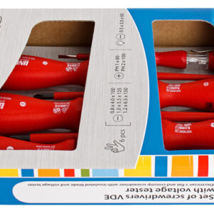 Garnitura izvijačev VDE s preizkuševalcem napetosti v kartonu 603CS6T Unior 617045