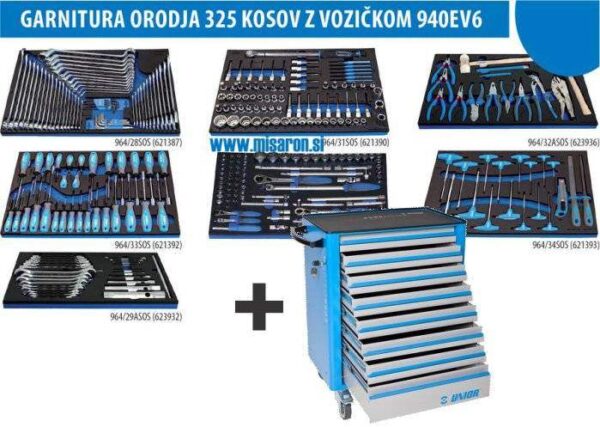 Voziček z orodjem 325 kosov 1011AEV6 Unior 621756