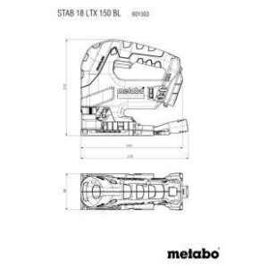Akumulatorska vbodna žaga Metabo STAB 18 LTX 150 BL 601503840