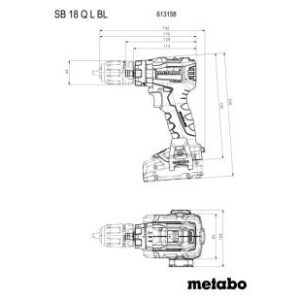 Akumulatorski udarni vrtalnik Metabo SB 18 L BL Q 613158500