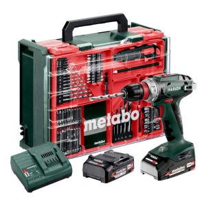 Akumulatorski vrtalni vijačnik Metabo BS 18 Quick Set + 74-delni set pribora 602217710