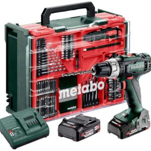 Akumulatorski vrtalni vijačnik Metabo BS 18 Set + 74-delni set pribora 602207710
