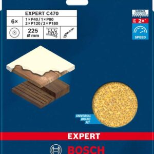 Expert brusni papir Bosch C470 za brusilnike 225mm 2608901677