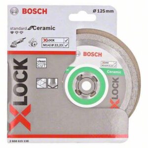 Diamantne rezalne plošče Bosch Standard for Ceramic X-LOCK 125 x 22,23 x 1,6 x 7 2608615138