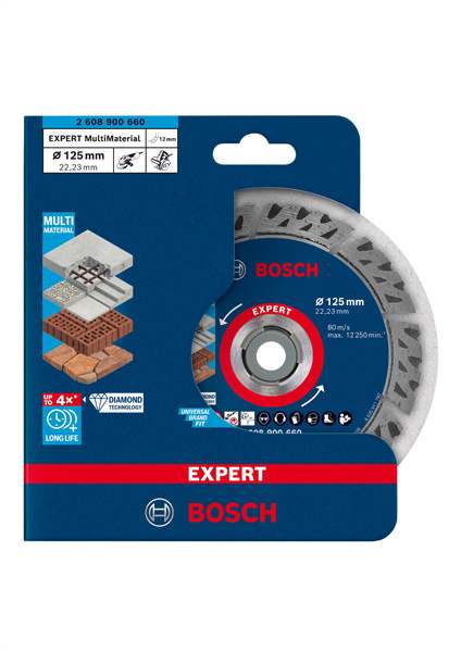 EXPERT diamantna rezalna plošča MultiMaterial Bosch 125 mm 2608900660