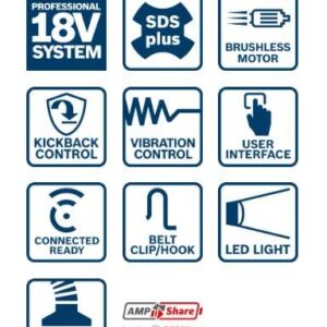 Akumulatorsko vrtalno kladivo Bosch SDS-PLUS GBH 18V-28 C 0611920000