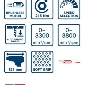 Akumulatorski udarni vijačnik Bosch GDR 18V-215 06019N2020