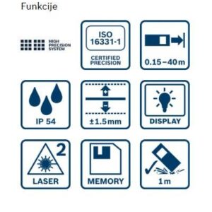 Laserski merilnik razdalj Bosch GLM 40