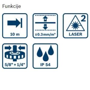 Linijski laser Bosch GLL 2-10