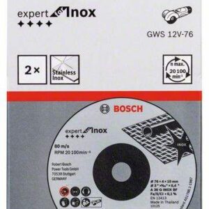 2-brusilni plošči Bosch 76 x 4 x 10 mm Expert for INOX 2608601705