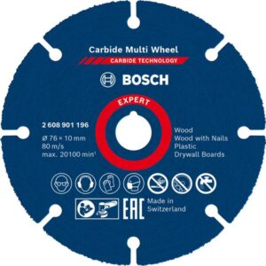 Rezalna plošča Bosch EXPERT Carbide Multi Wheel, 76 mm, 10 mm 2608901196
