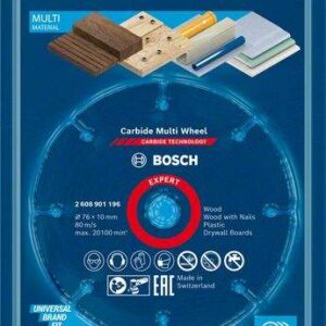 Rezalna plošča Bosch EXPERT Carbide Multi Wheel, 76 mm, 10 mm 2608901196