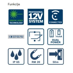 Kombinirani laser Bosch GCL 12V-50-22 CG 0601066S02