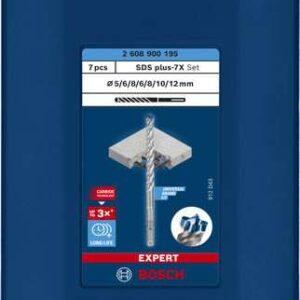 7-delni komplet EXPERT SDS plus-7X, 5/6/6/8/8/10/12 mm Bosch 2608900195