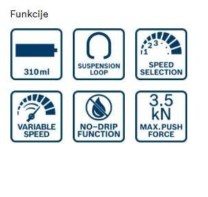 Akumulatorska tesnilna pištola Bosch GCG 18V-310 06019C4100