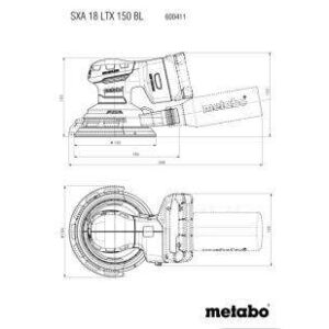 Akumulatorski orbitalni brusilnik Metabo SXA 18 LTX 150 BL 600411840