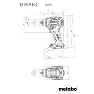 Akumulatorski vrtalni vijačnik Metabo BS 18 LTX BL Q I 602359840