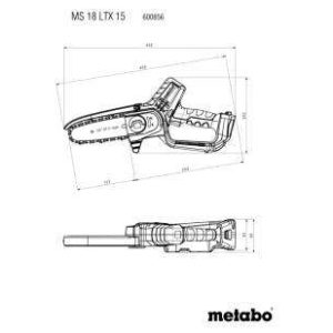 Akumulatorska žaga za les Metabo MS 18 LTX 15 600856840