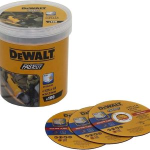 Rezalke Fast Cut za inox 125 x 1 mm – 100 kosov v vedru Dewalt DT20540