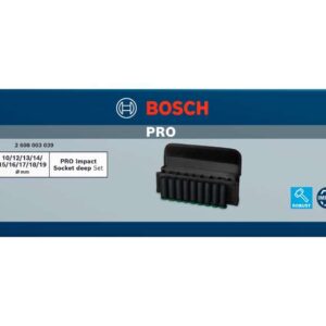 Komplet PRO Impact Socket Set Bosch, 1/2 palca, globok, 9-delni 2608003039
