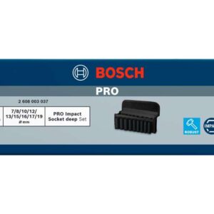 Komplet PRO Impact Socket Set Bosch, 3/8 palca, globok, 9-delni 2608003037