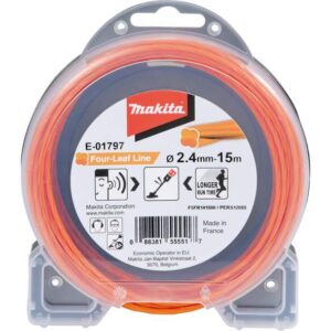 Štiridelna najlonska nitka oranžna Makita 2,4 mm x 15 m E-01797