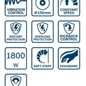 Kotni brusilnik Bosch GWS 18-150 L 06017A5000